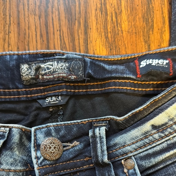 Silver Suki Super Stretch Midi Slim Boot Size W28/L33 - Picture 3 of 6